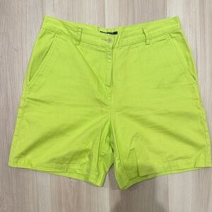 Lauren Ralph Lauren Women's Neon Lime Casual Shorts
